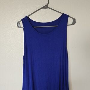 Amazon | Royal Blue Sleeveless Jersey Knit Dress Size Large